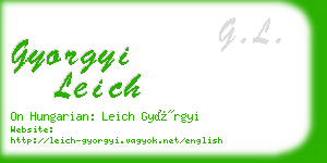 gyorgyi leich business card